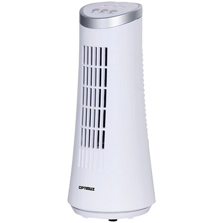 Optimus Ultraslim 12" Desktop Oscillating Tower Fan (White) F-7345WH